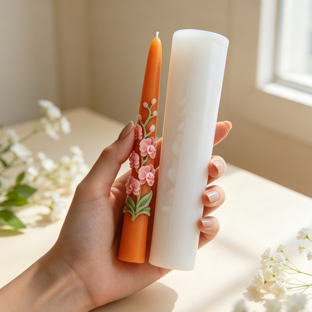 Long Pole Flower Taper Candle  - Candle Making Soy Wax review and price