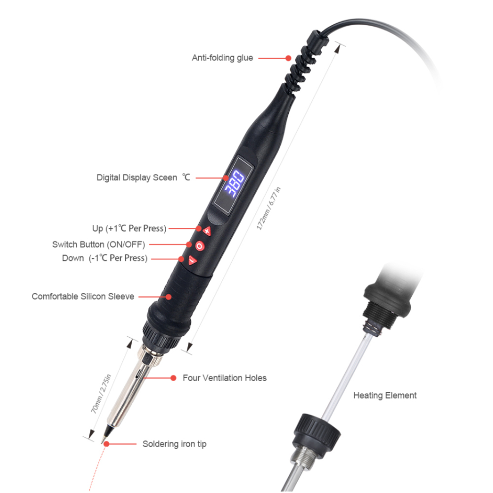 JCD 750W Micro Heat Gun Rework - Heat Gun Embossing review and price