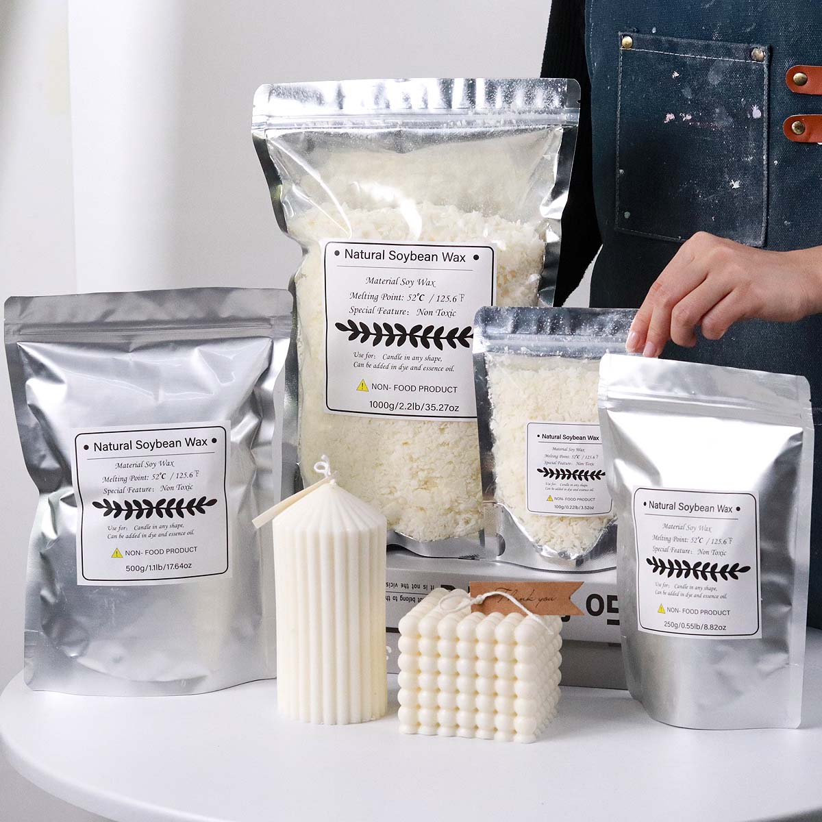 100/250/500/1000g Natural Soy  - Candle Making Raw Material review and price