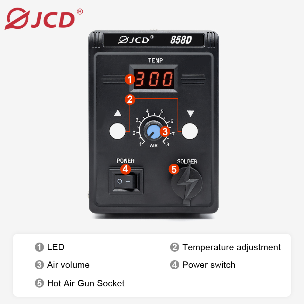 JCD Hot Air Gun 858D 700W BGA  - Heat Gun Embossing review and price